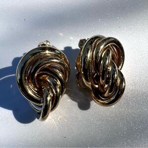 Givenchy Vintage Gold-Tone Knot Clip-On Earrings